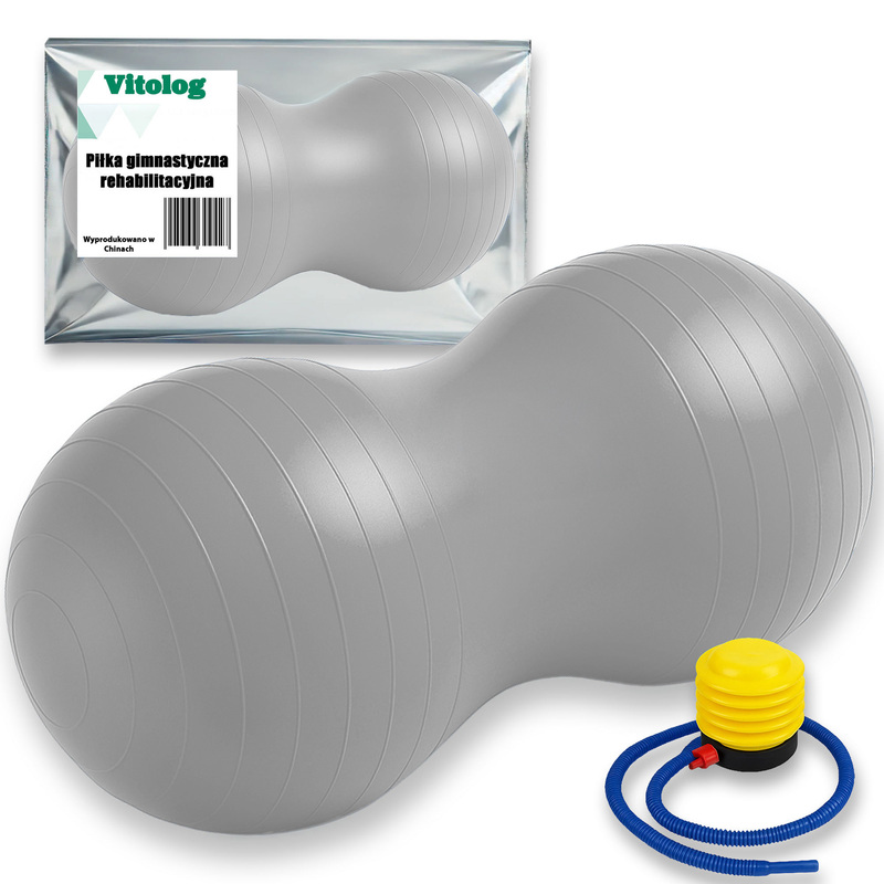 TEMU Rehabilitation Bean Bag Exercise Ball 80x40 Cm With Pump Vitolog Stable Spine Exercise Ball For Pilates, Yoga, Posture Correction, Large Fitness