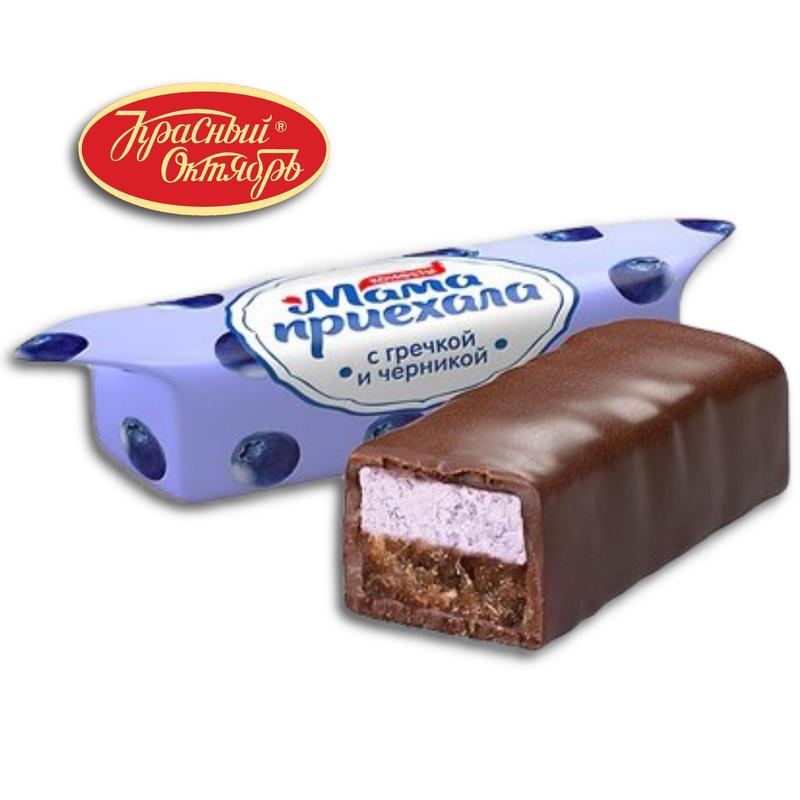 Image of Red October Confectionery "mama Came", With Blueberry Filling, In Cocoa-rich Glaze 200g