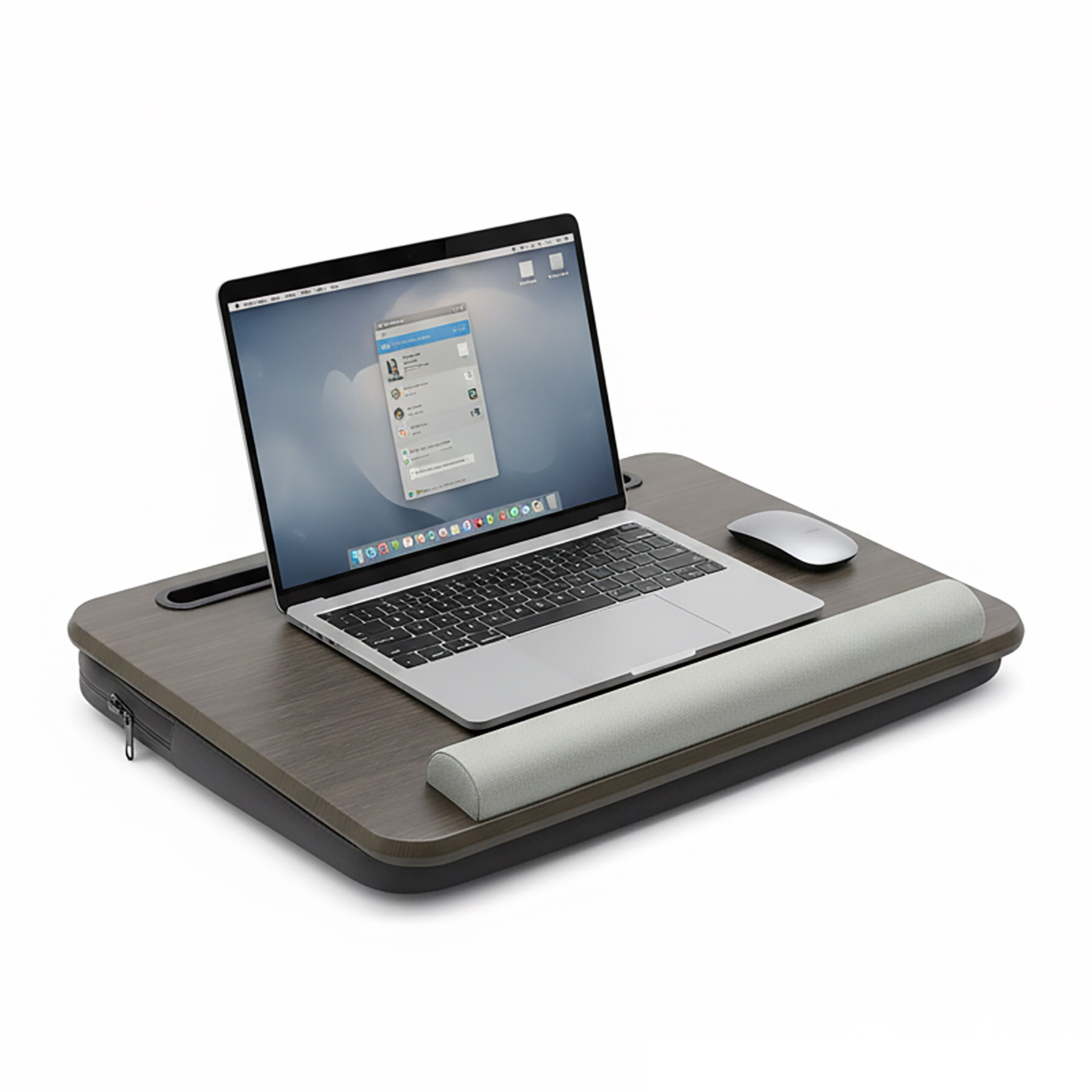 Laptop Pillow In Brown/gray - (w)43 X (h)7 X (d)32 Cm