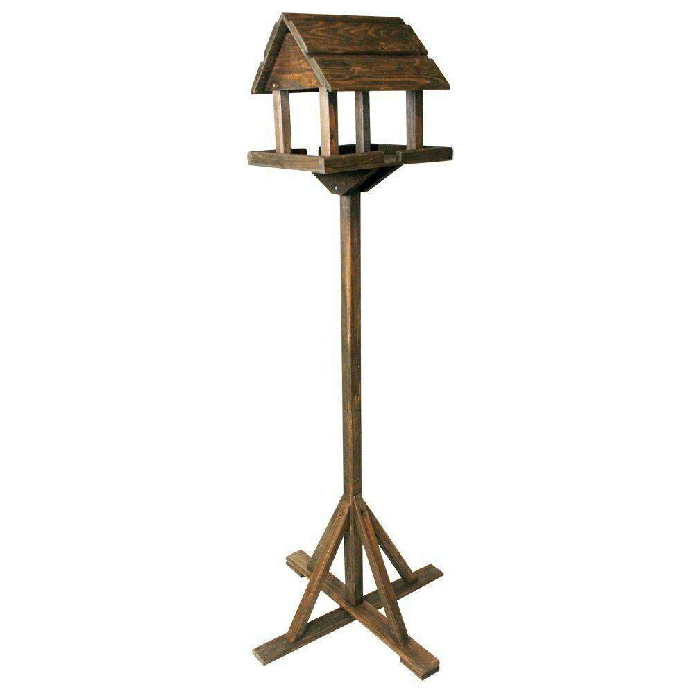 TEMU Wooden Bird Table Food Feeding | Bird House Nest | Free Standing