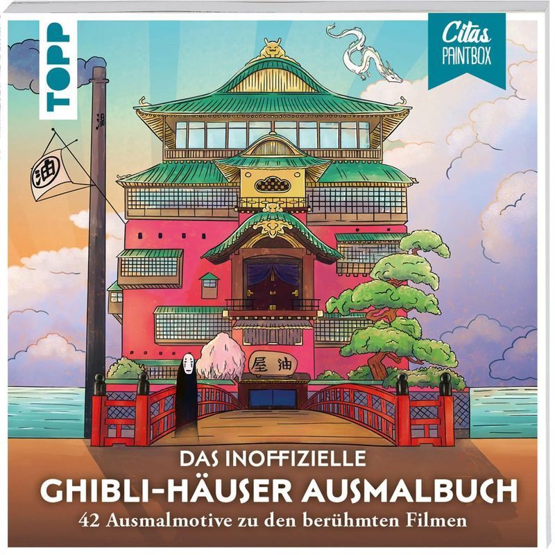 Pocket Book: The Unofficial Ghibli Houses Coloring Book / Quotes. Paintbox (german)