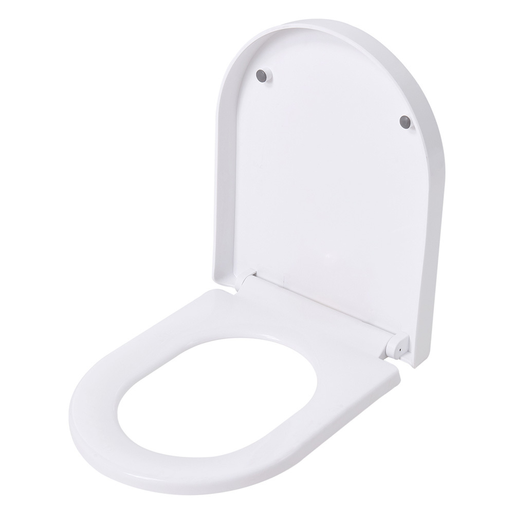 TEMU Home Use Silent Toilet Seat Cover, Small Square U-shaped 9013 Dual--mounted Model, Pp Material Resistant To Pressure And Cracking, Length