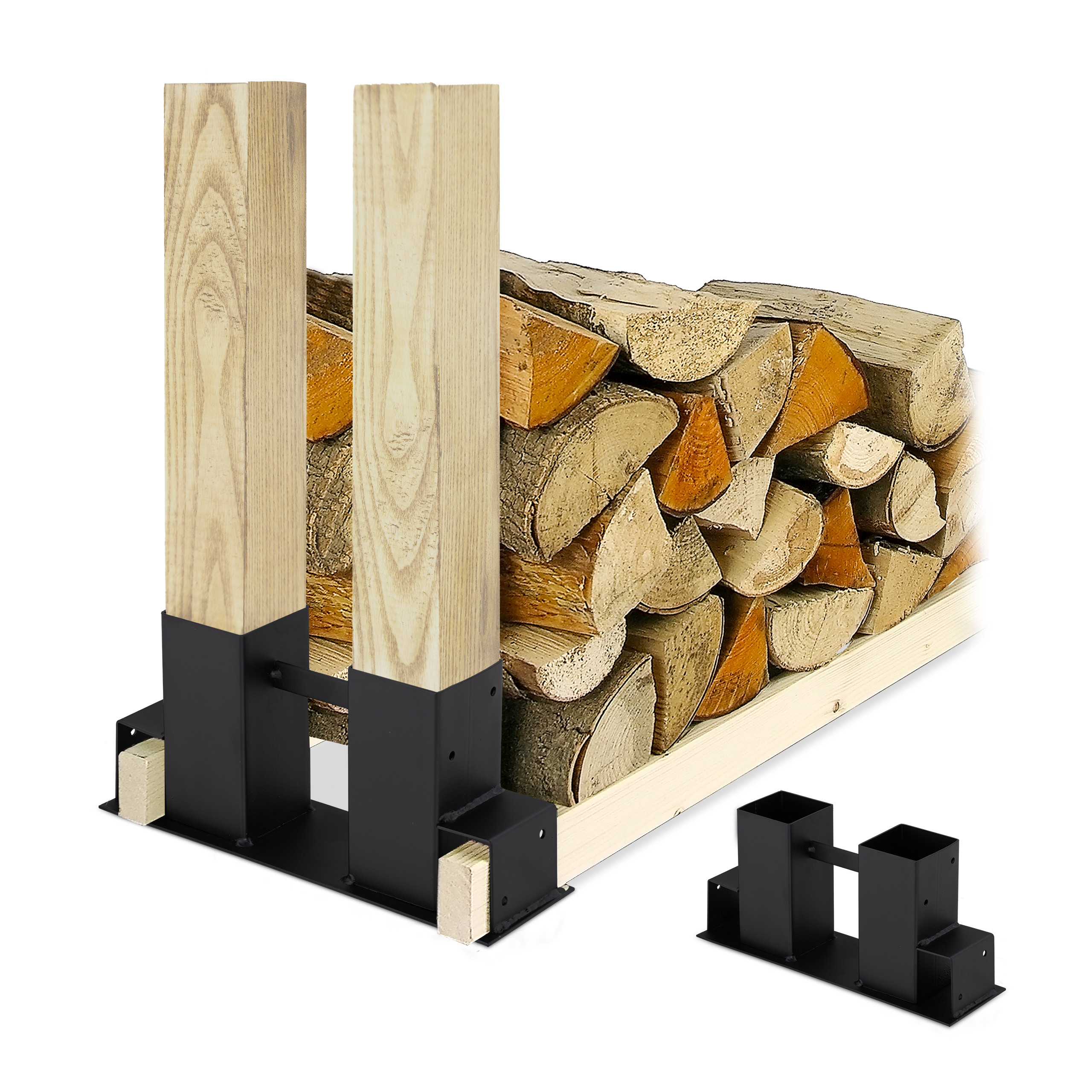 2x Wood Stack Helper In Black