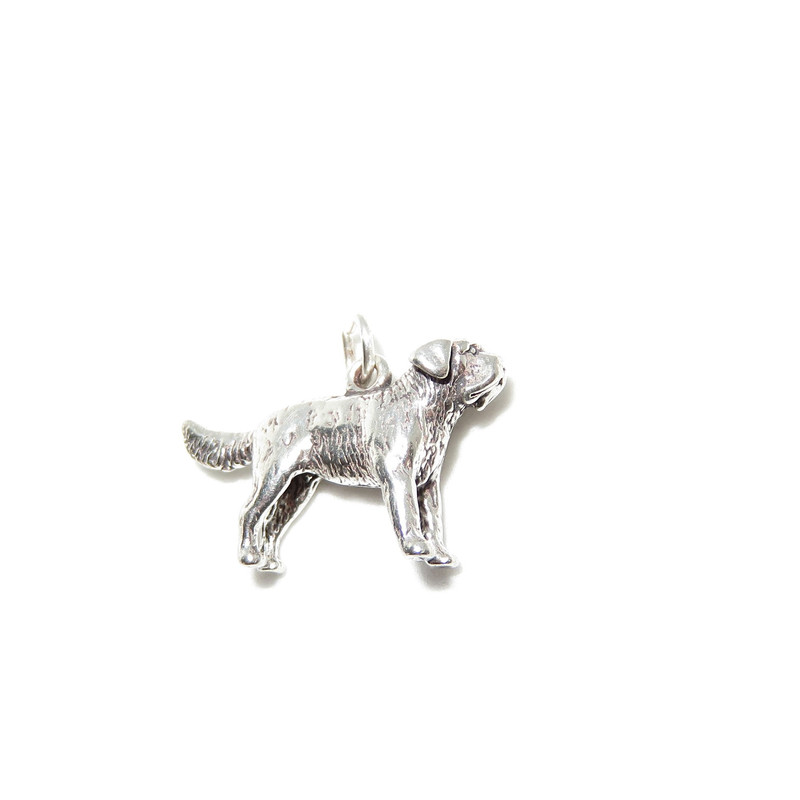 925 Sterling Silver Dog Charm, Pet Lovers Gift