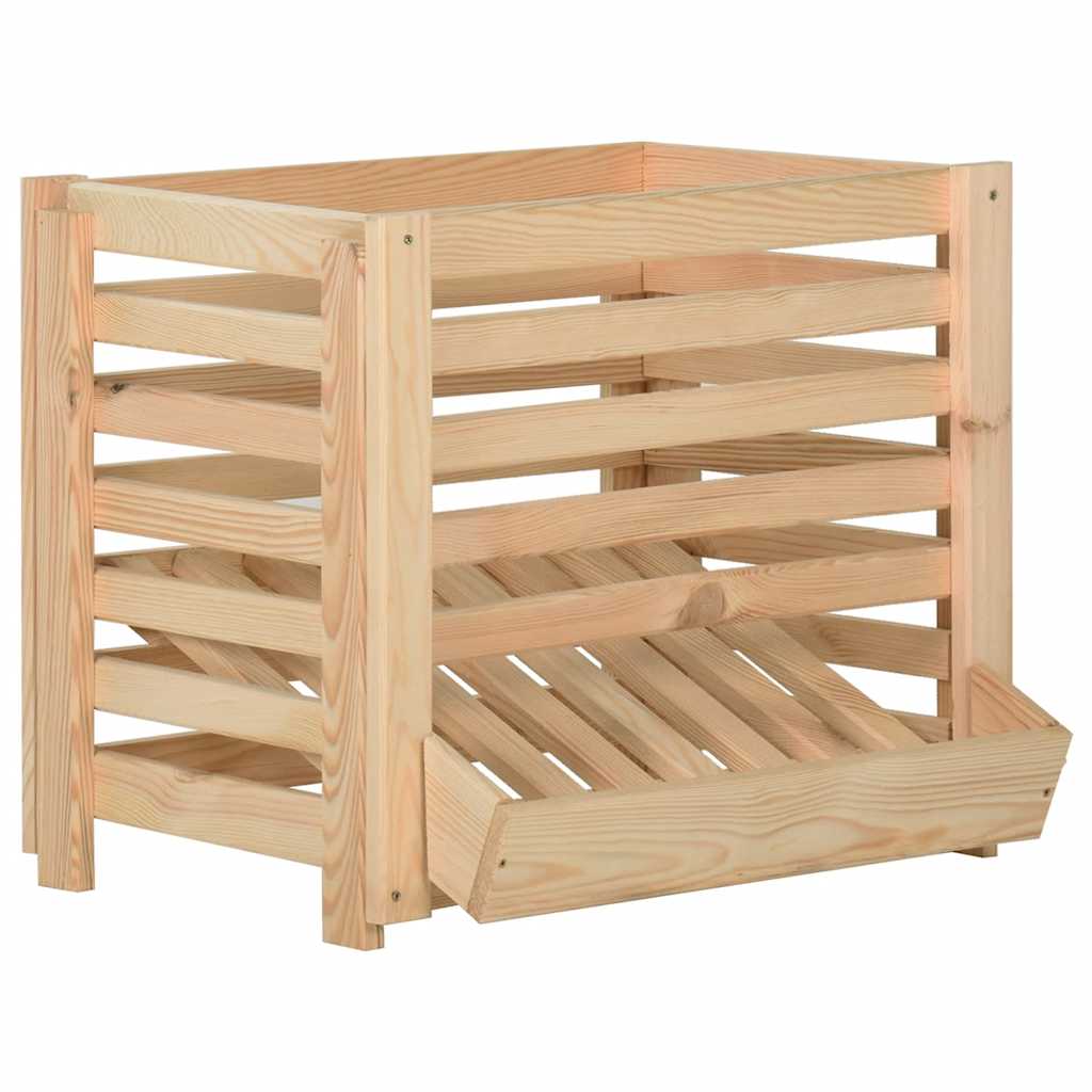 Image of Vidaxl Potato Boxes Wood Potato Box Wood Potato Boxes Potato Boxes Fruit Box Fruit Boxes Wooden Box Wooden Boxes