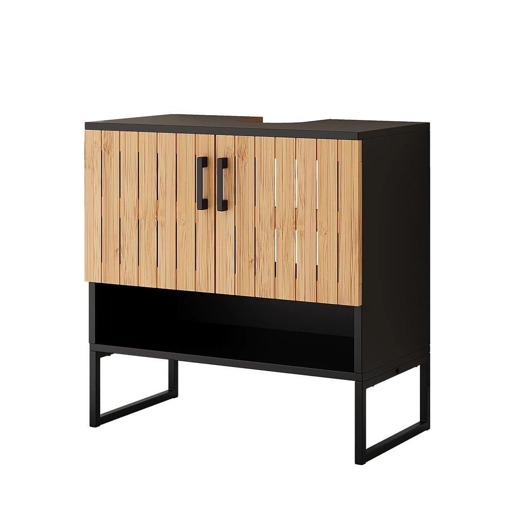 Bamboo 60 .5 Cm Vanity Unit For Bathroom Washbasin Cabinet Bathroom Furniture For Washbasin, 15 Mm Bathroom