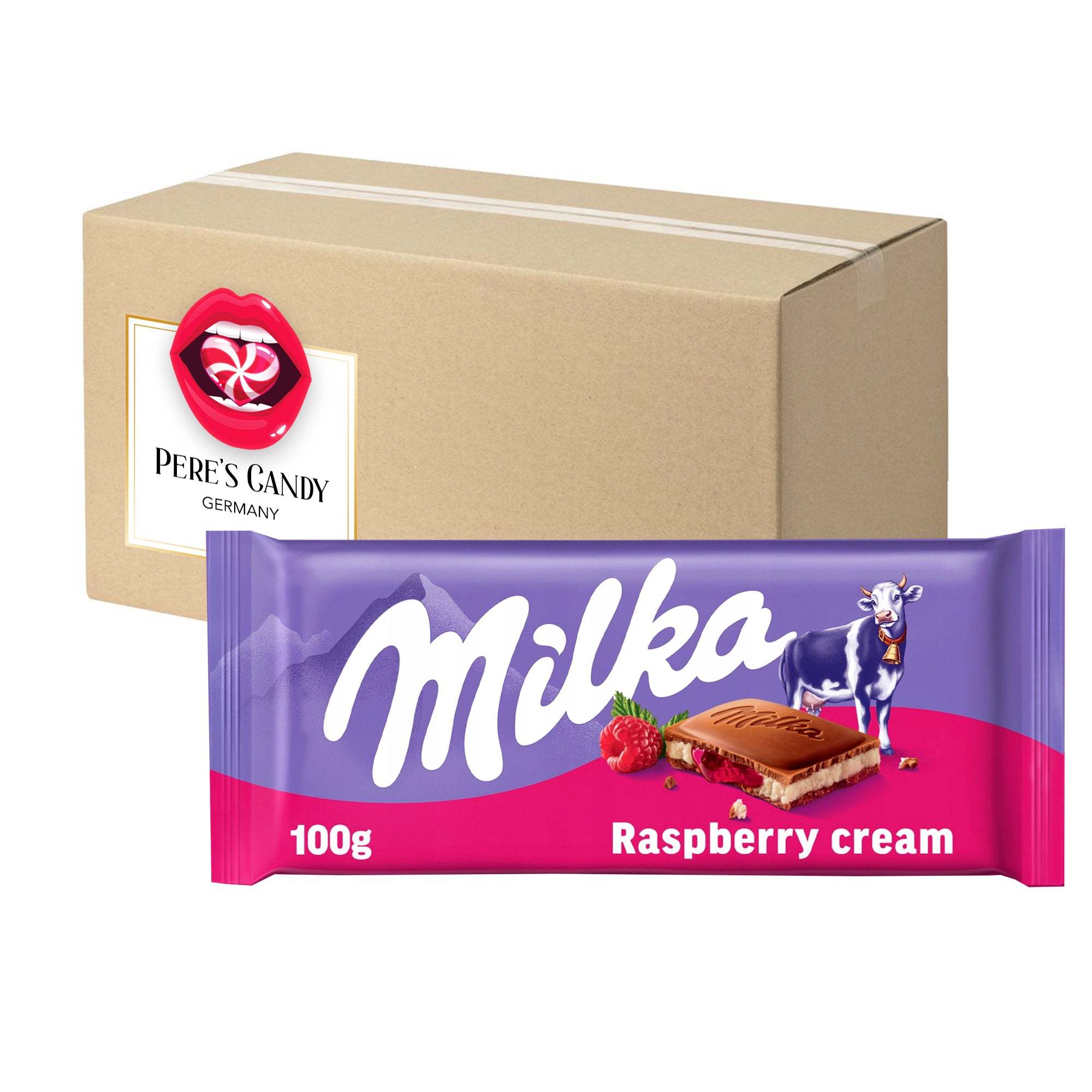 2 X 100g Milka Raspberry Cream