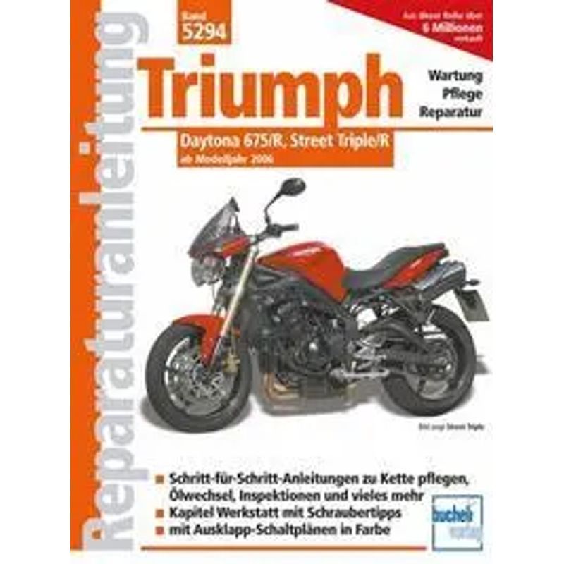 Image of Daytona 675/r, Street Triple/r - Paperback - From Model Year 2006 - F. J. Schermer - Repair Manuals - 238 Pages - German - 2012 - Bucheli Verlags Ag - Ean 9783716821510