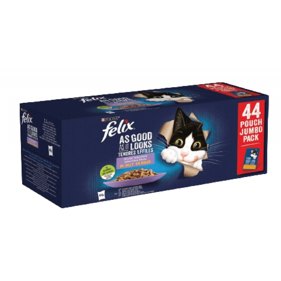 imagen del artículo felix    - 44x85gr ( pack jumbo ),   húmida para gato  
