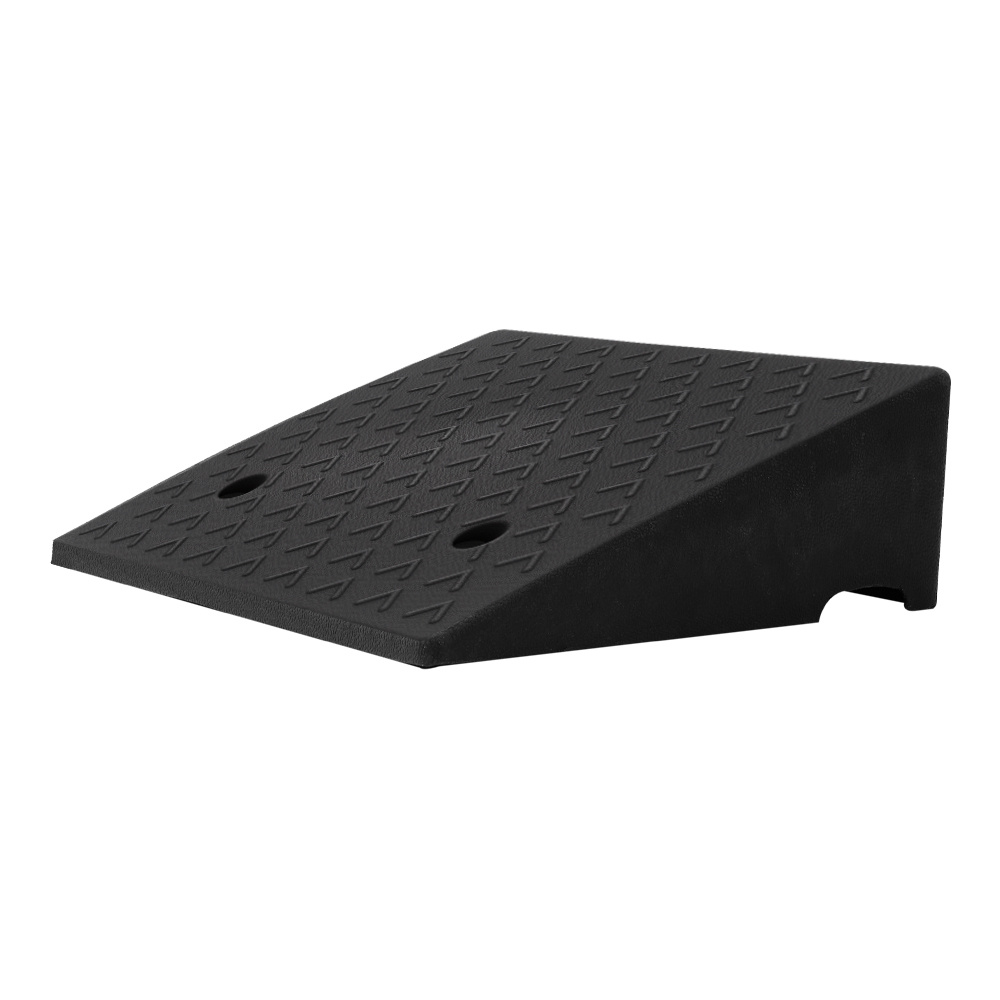 2PCS Black Rubber Ramp Threshold Step Mat for Vehicles