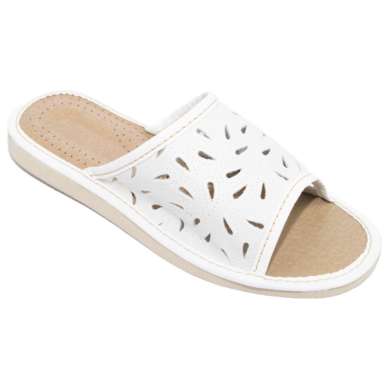 White Women's Slippers, Comfortable House Slippers, Women's Flip-flops - Size 143