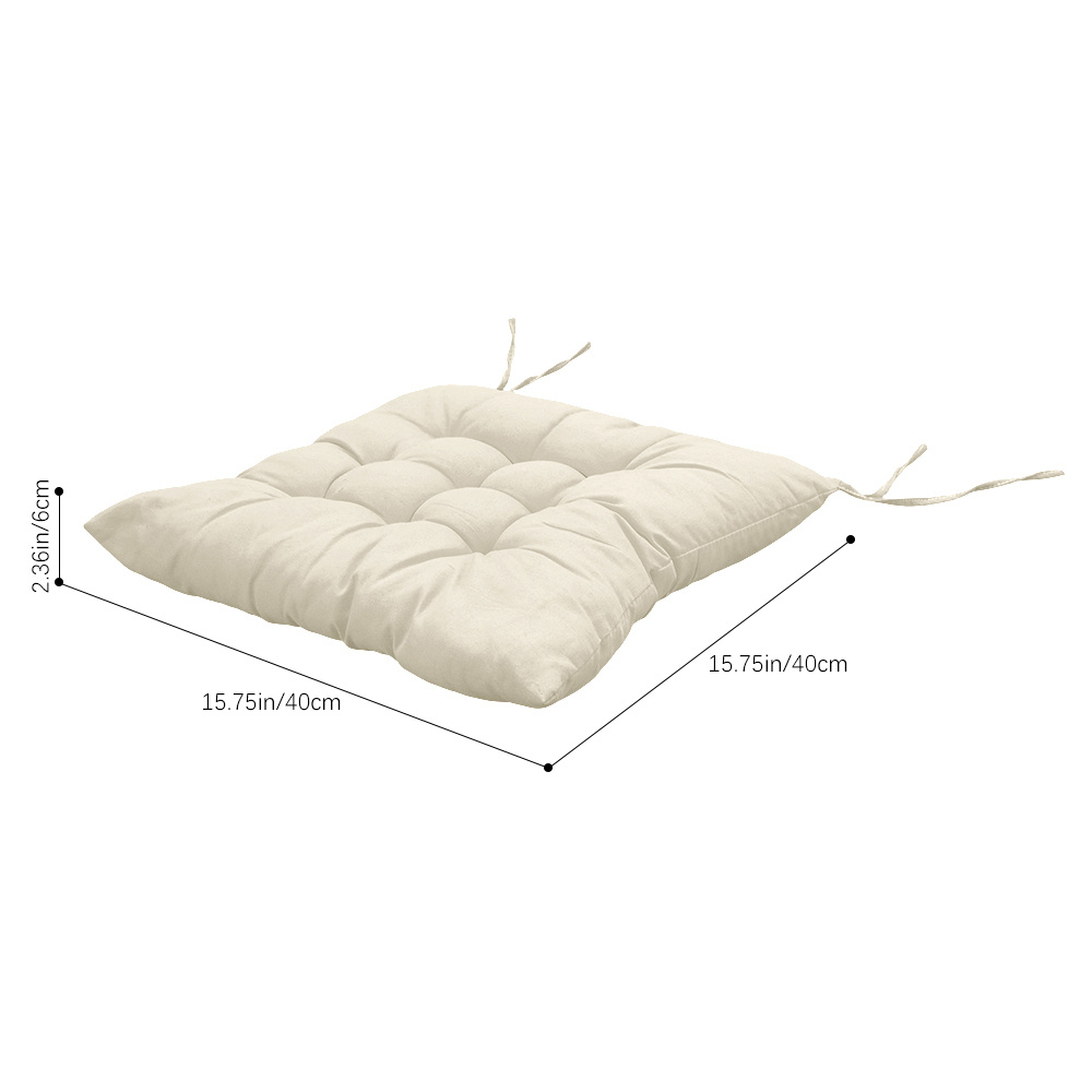 4PCS Set of Sandpaper Fabric Square Cushions, Beige