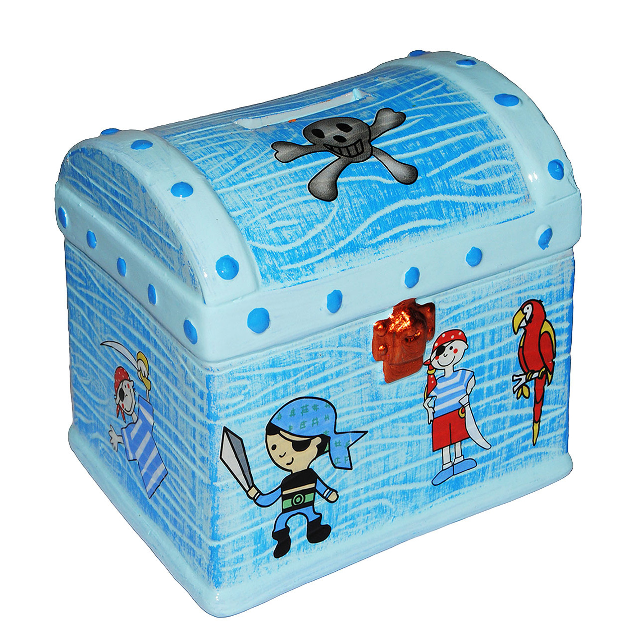 Image of Large Piggy Bank - " / Treasure Box" - Stable Savings Box Made Of Clay / Resin - Piggy Bank - Funny - Pirate Treasure Hunt - Pirate Tr..