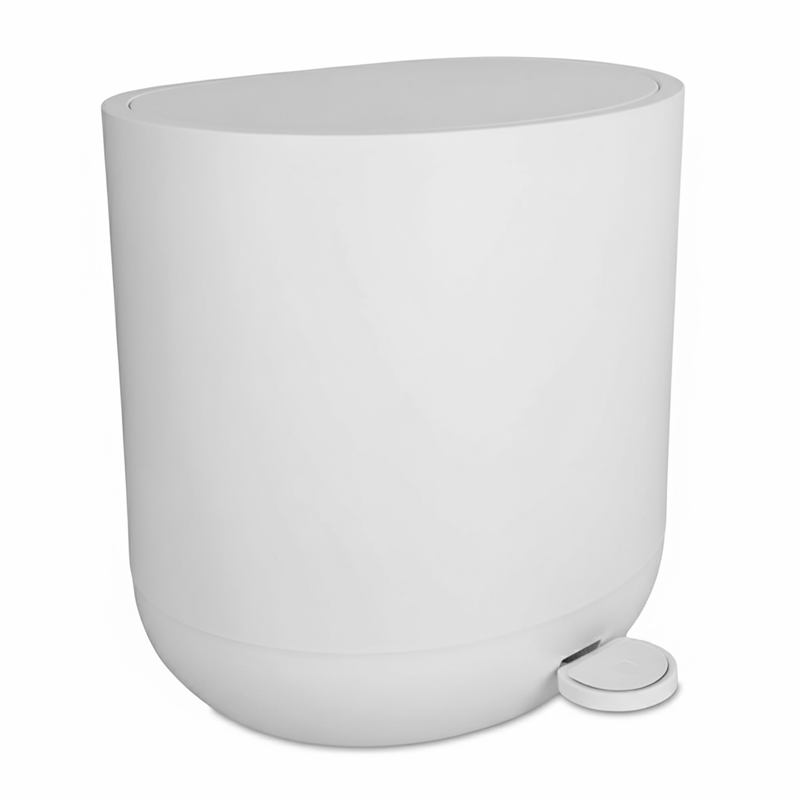 Trash Can In White - 10