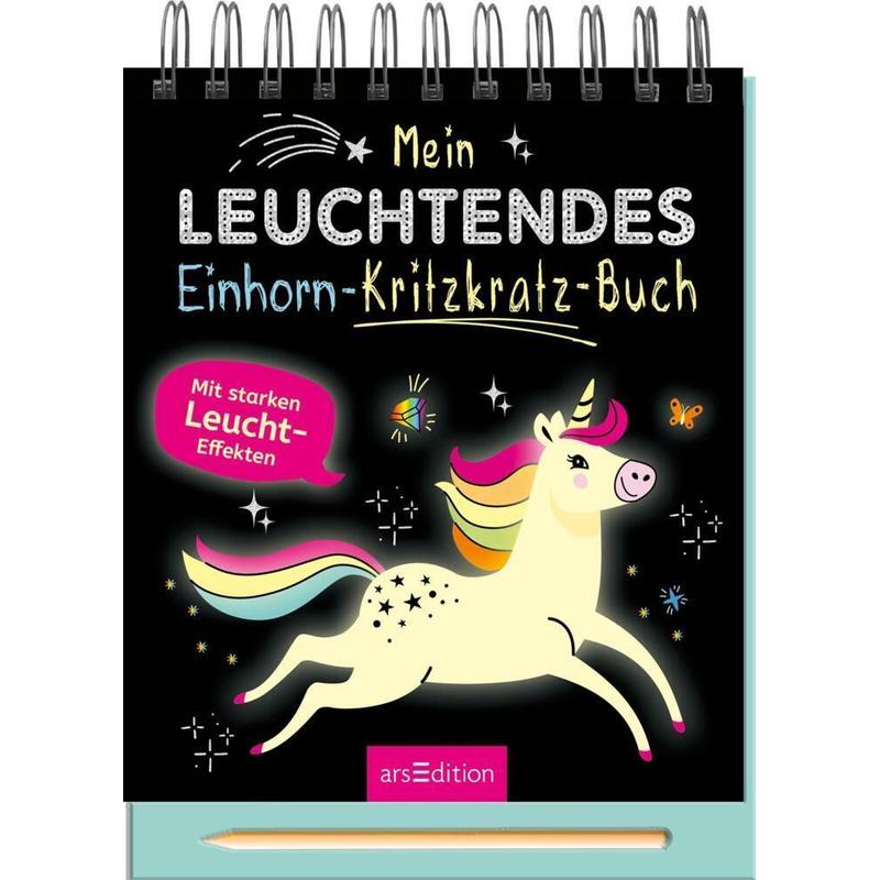 My Shining Unicorn Scratch-book - With Strong Glow Effects - Creativity - Book - 36 Pages - German - 2025 - Ars Edition Gmbh - Ean 9783845867700