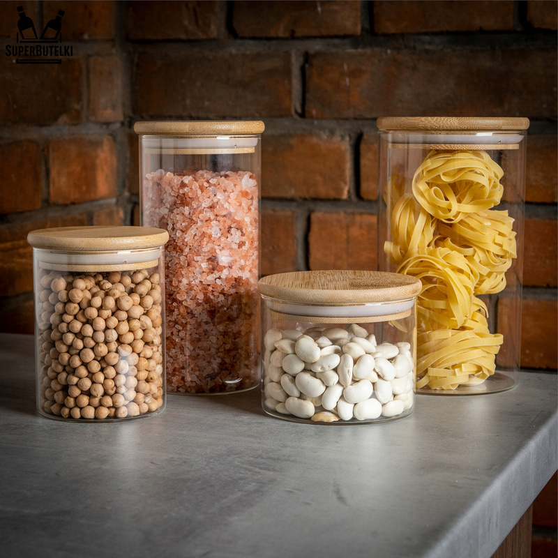 Spice Container, Glass for Storing Food 390 Ml - Kitchen Jar for Sugar, Tea, Loose Products Spice Container, Glass for Storing Food 390 Ml - Kitchen Jar for Sugar, Tea, Loose Products