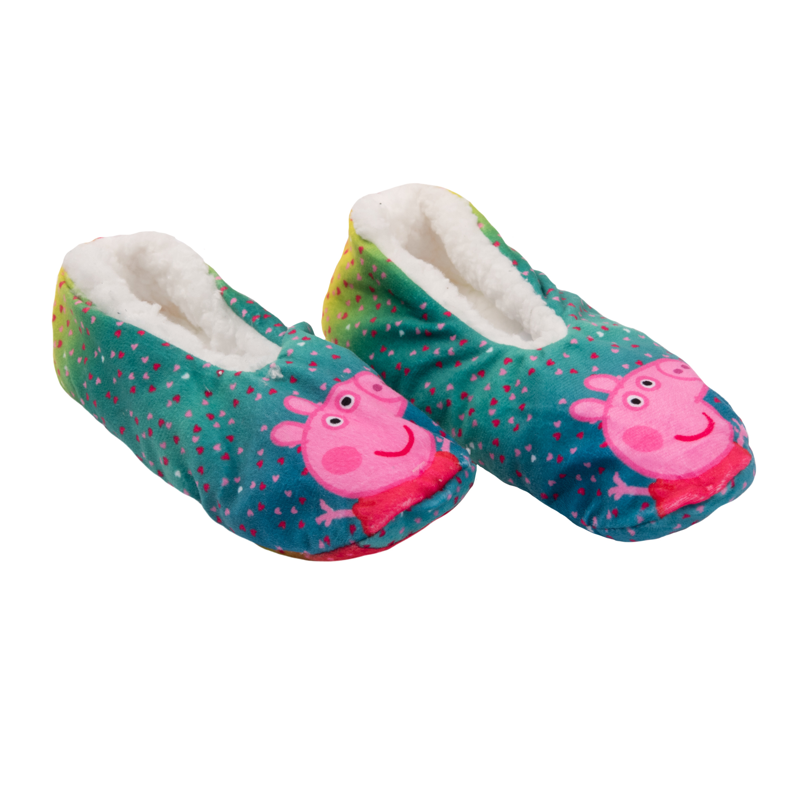 Image of Peppa Ballet Flats For Girls Abs Winter House Shoes Insulated Kids Slippers Green