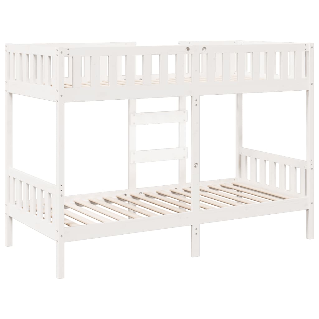 Furniture set, Bunk Bed White 90x200 cm Solid Wood Pine