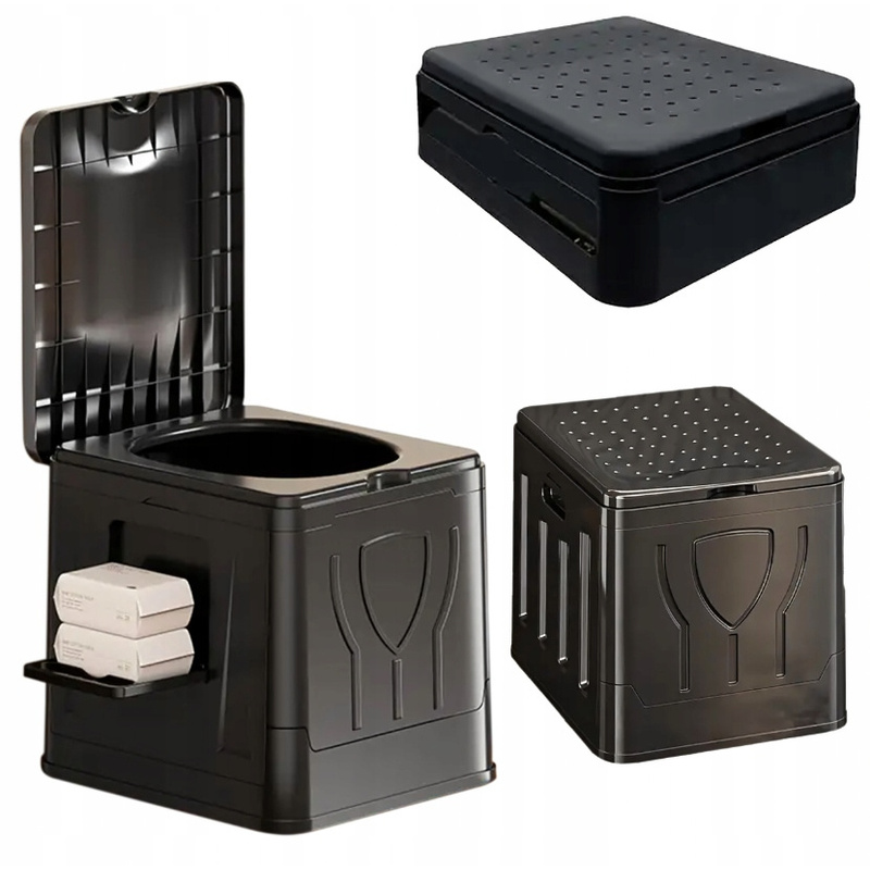 Folding Portable Toilet Camping Stool Box For Camping Tent Plot Travel Fishing And Emergency