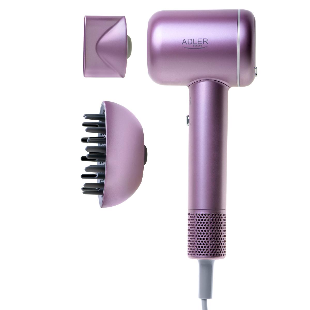 Adler Superspeed Hair Dryer Pink Diffuser Led Display Ad 2270