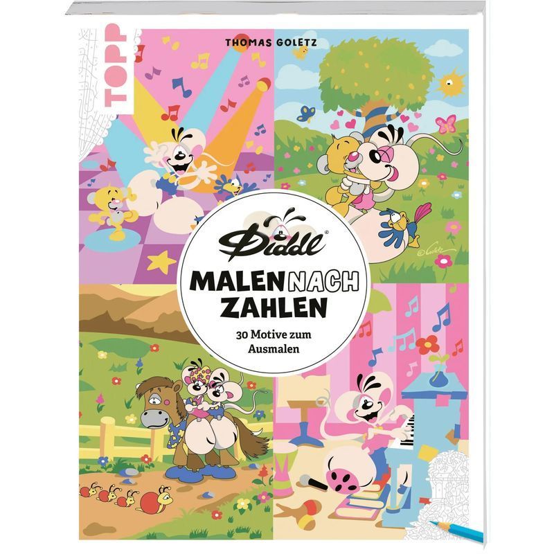 Image of Diddl Paint By Numbers - Paperback - 30 Motifs To Color - Diddl (and Others) - 96 Pages - German - 2026 - Frechverlag Gmbh - Ean 9783735883261