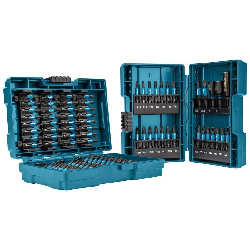 Makita E-03109 90pcs Impact Black Bit Set - Screwdriver Bit Set With Magnetic Bit Holder & Socket Wrenches
