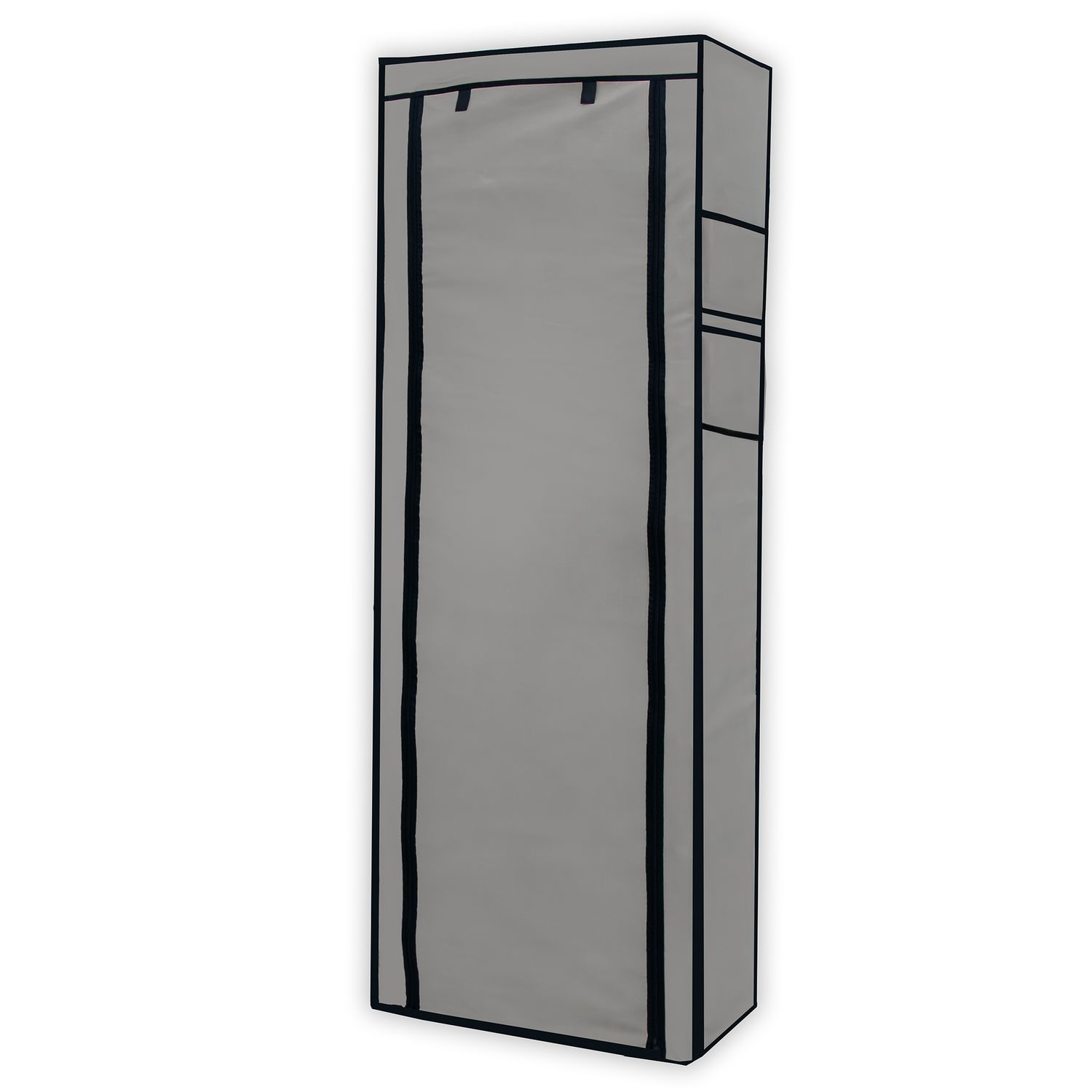 Foldable Wardrobe 170x58x28 Cm With Zipper Fabric Wardrobe Shoe Rack With 9 Shelves - Camping Plug-in Wardrobe Textile Wardrobe
