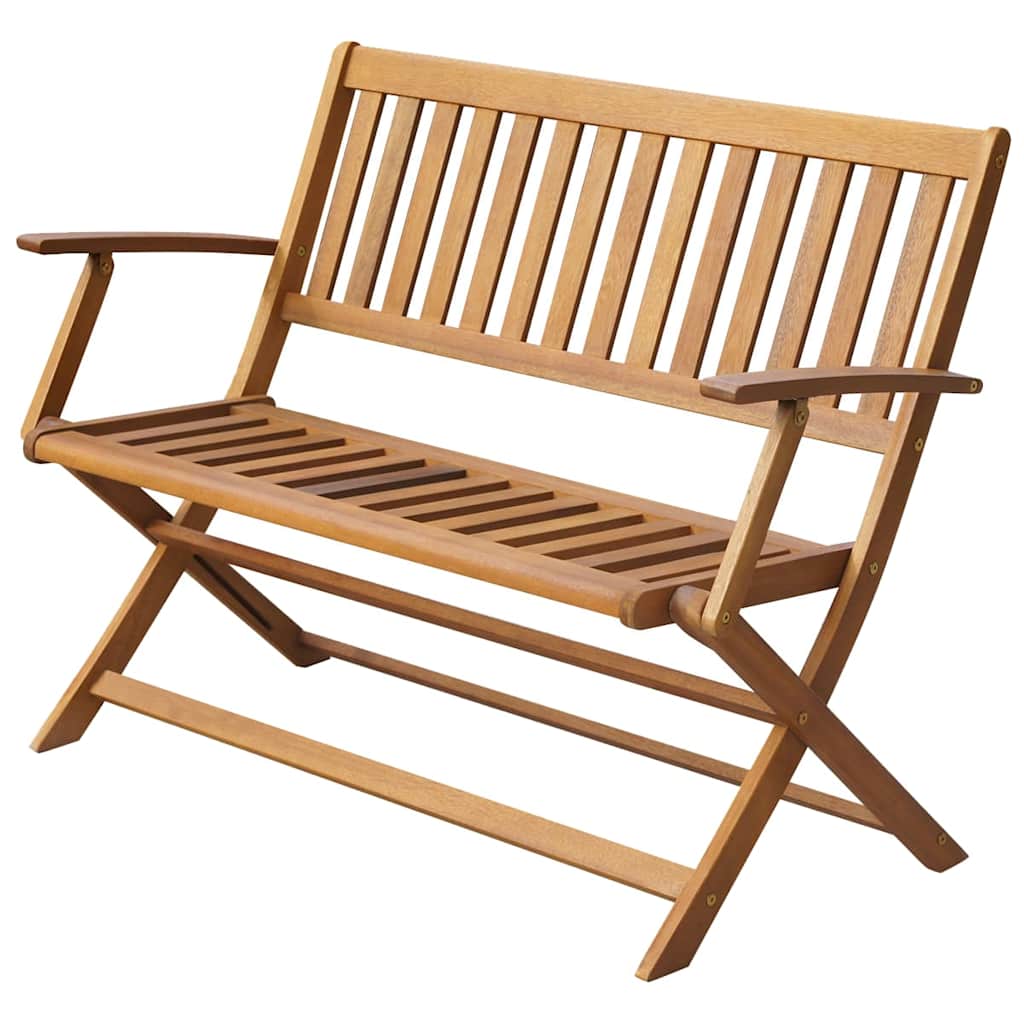 Solid Acacia Wood Garden Bench 120cm Folding Park Bench Wooden Bench
