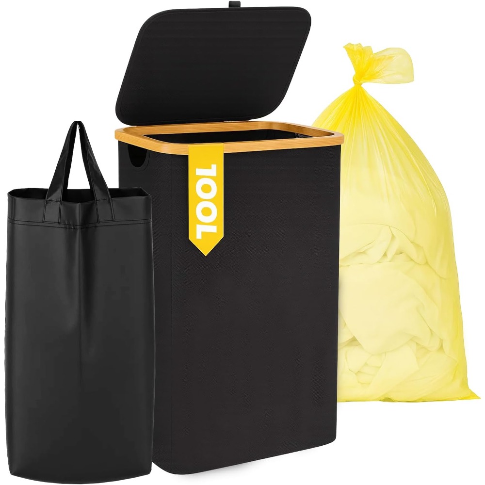 Image of Universal 80l Trash Bag Holder With Lid, Sturdy Yellow Bag Holder And Trash Can, Removal Through The Back Door, Suitable For Kitchen, Home, And Yellow Bags