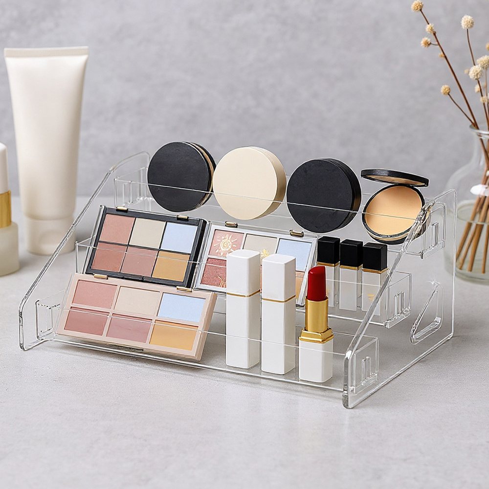 Plastic Multi-Layer Cosmetic Display Makeup Stand Rack