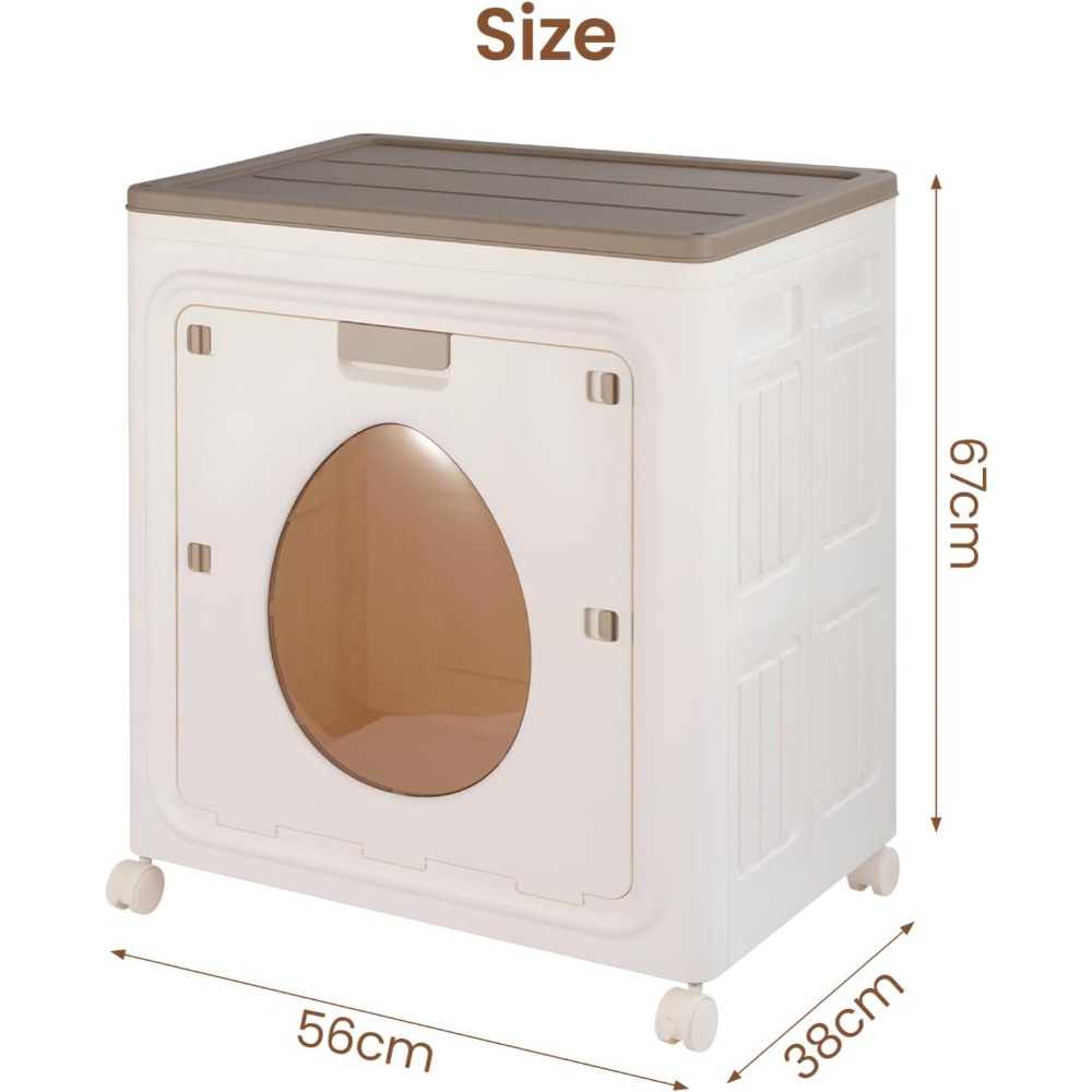 Large Capacity Laundry Hamper with Lid and Wheels, Collapsible Organizer