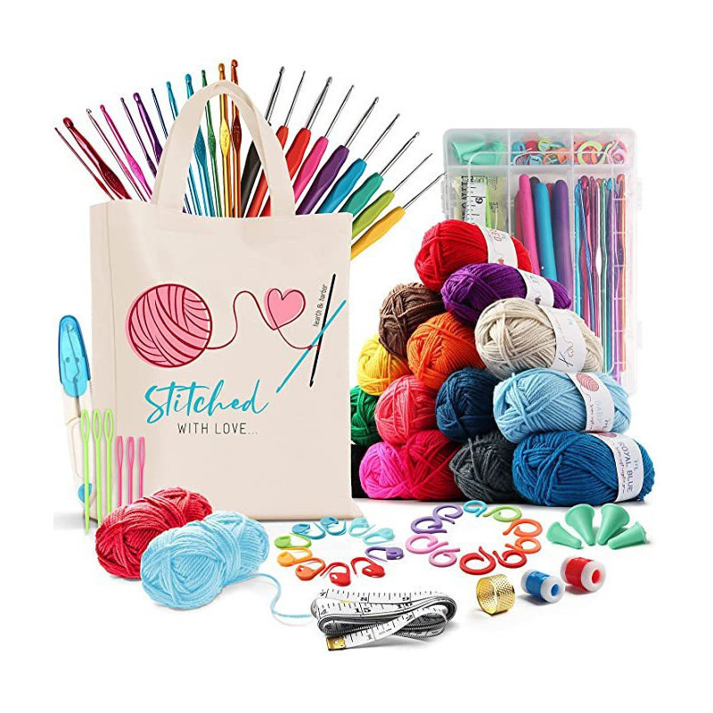 Knitting Set With , Shoulder Bag