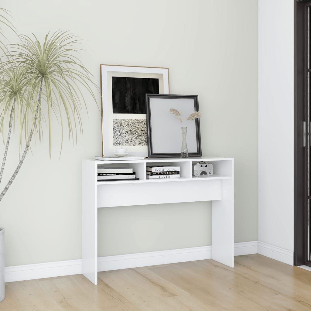Vidaxl Console Table Side Table Hall Table Sideboard Storage Table Wall Table Dressing Table Makeup Table White 105x30x80cm Wood Material