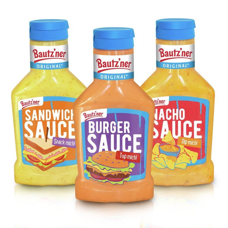 Bautz'ner Sauces Set 1x Sandwich 1x Burger & 1x Nacho Sauce (3x300ml)