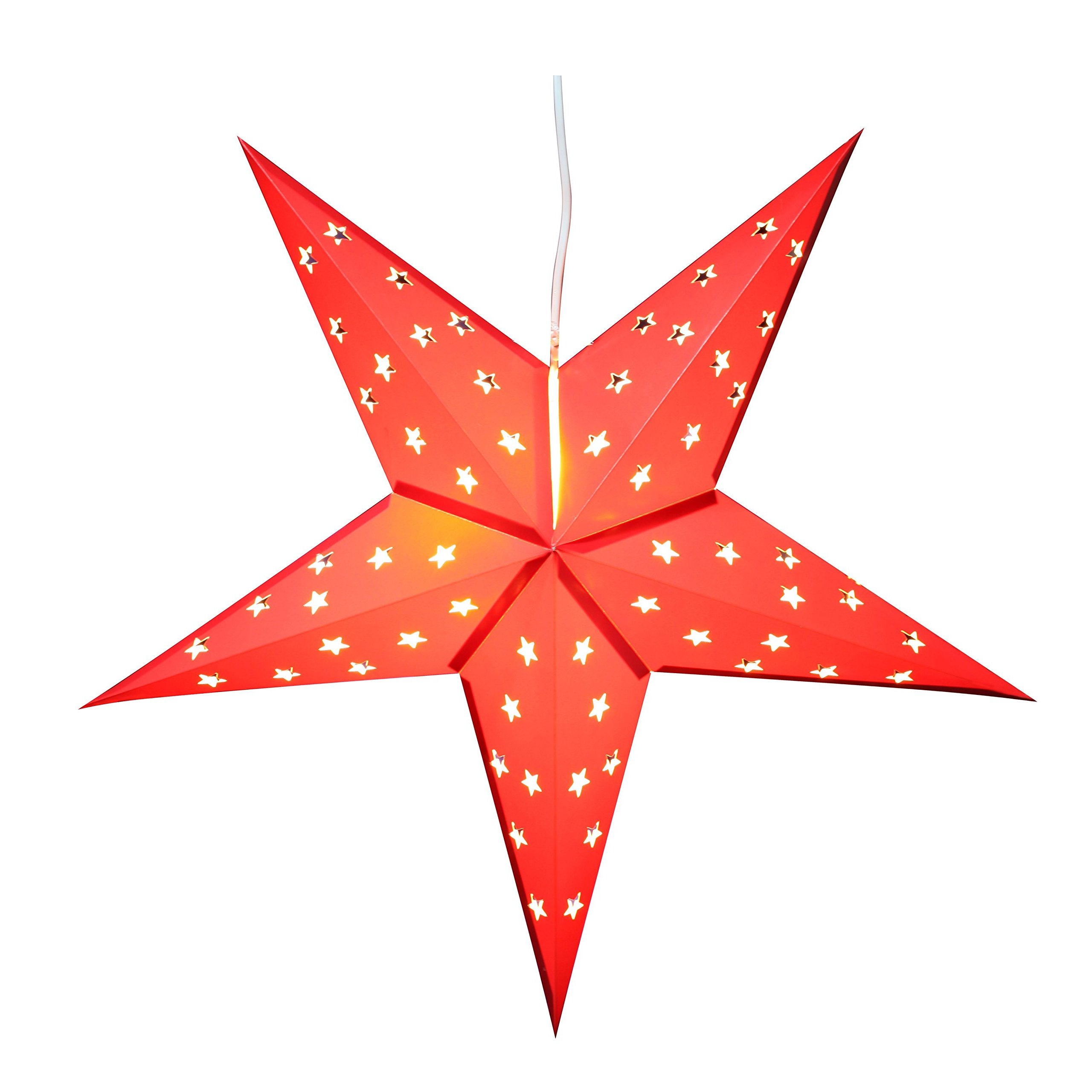 Image of Brubaker Folding Poinsettia With 10 Leds, 60 Cm Ø, Red