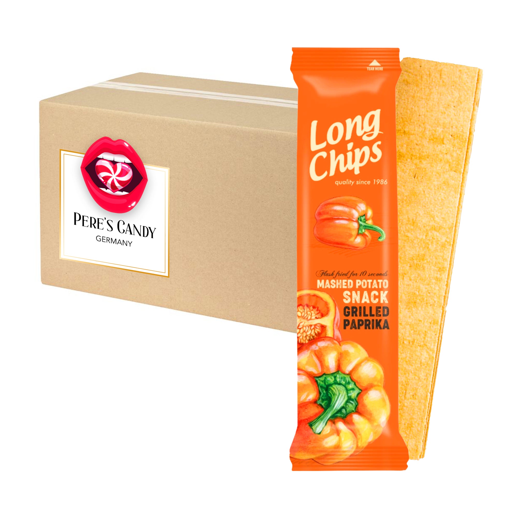 Long Chips Grilled Paprika 10x75g