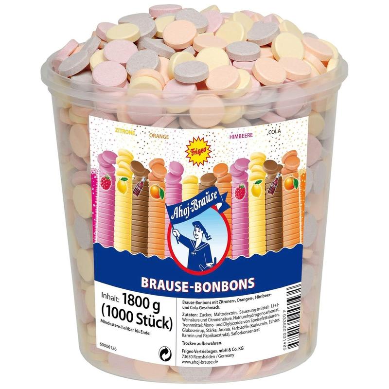 E-shop Frigeo Ahoj-Brause, 1000 Stück im Eimer (1,8 kg)