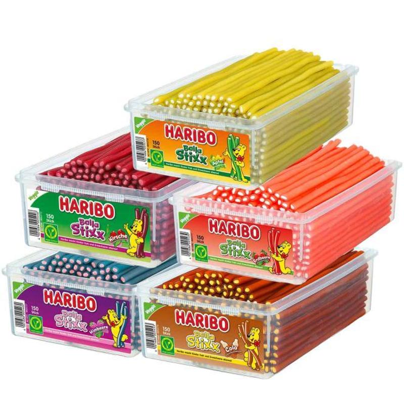 Haribo Balla Stixx Vegetarian Mix Cans, Pack Of 5
