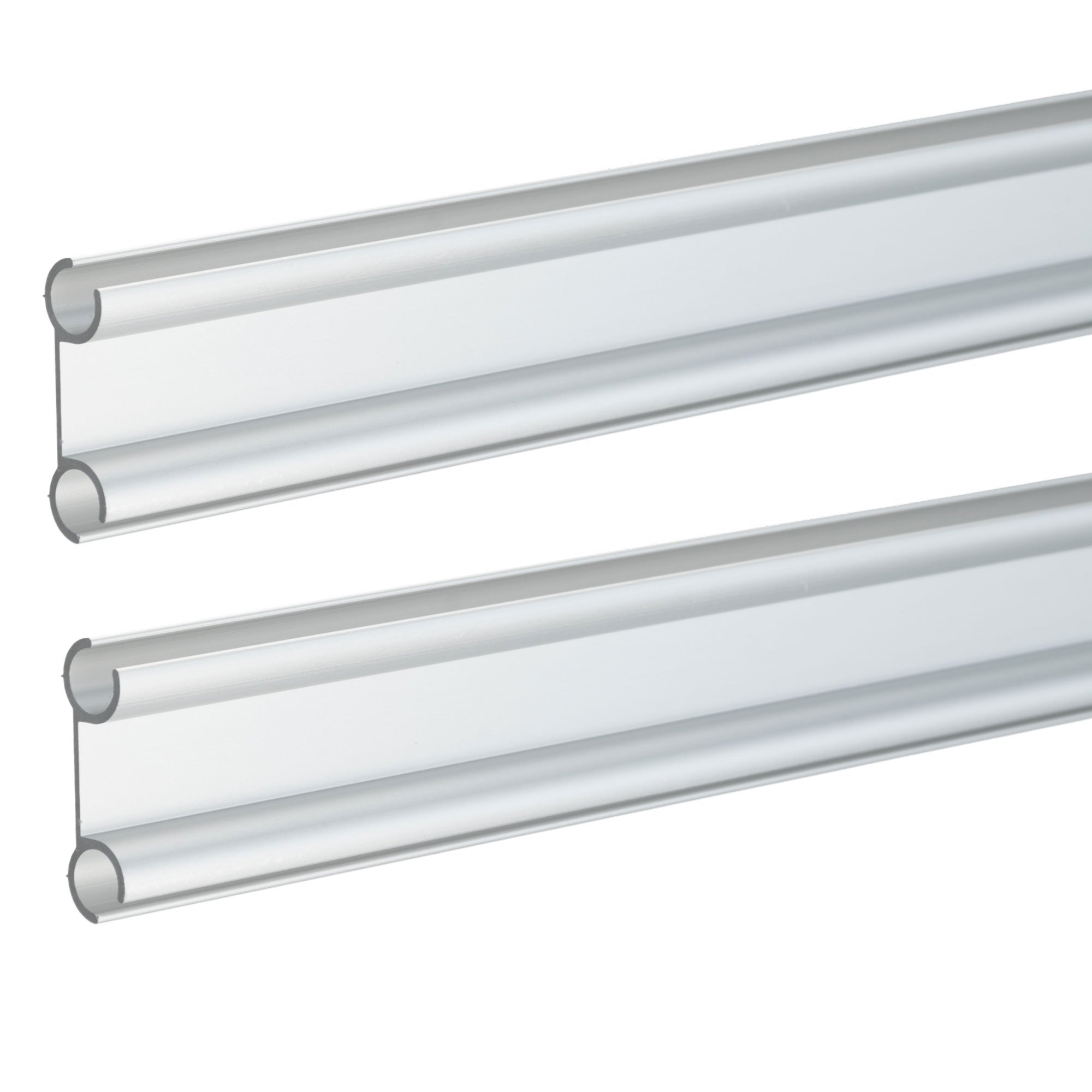 TEMU 2 STÜCK Alu Doppelkederschiene je 1,2 Meter Kederleiste Ø9mm (passend für 6-8mm Keder) Neigung 45°- Aluminium Leiste Kederprofil für Wohnwagen