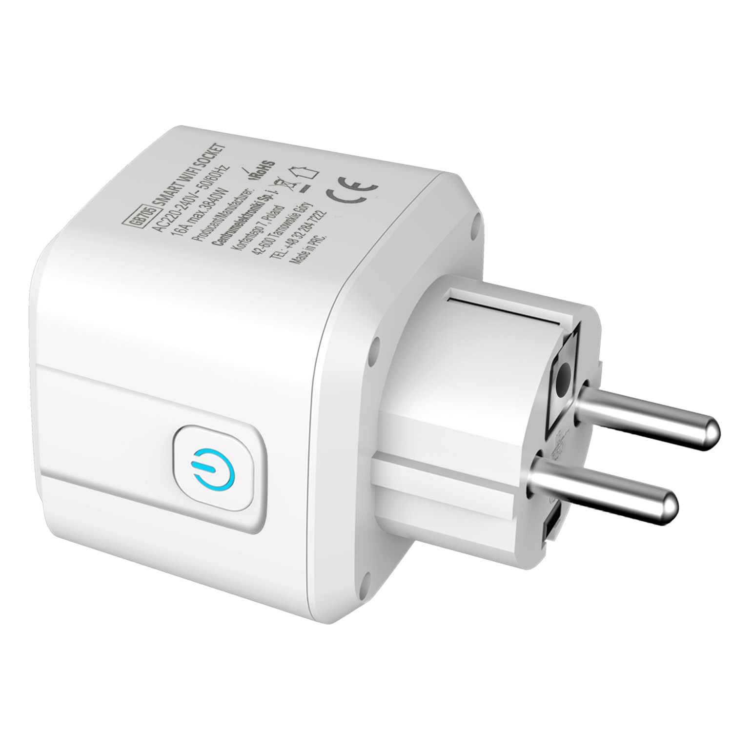 TEMU Universal Smart Wifi Socket Smart Life Greenblue Gb705 3840w