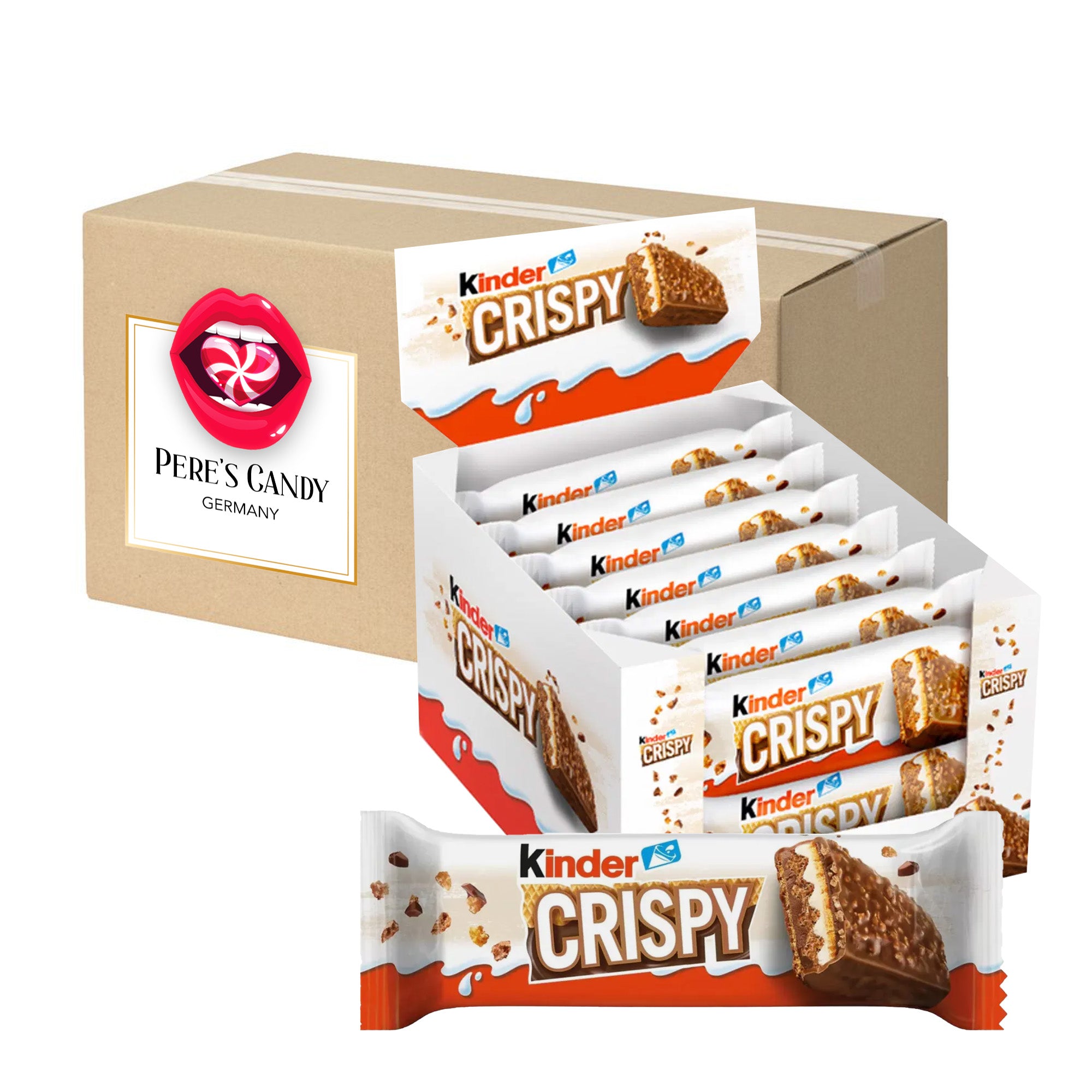 Image of Kinder Crispy Bars 14 X 34g - Kinder Crispy Bars Are The Perfect Indulgence For Those Who Love Crunchy And Creamy Chocolate Delights, 476g