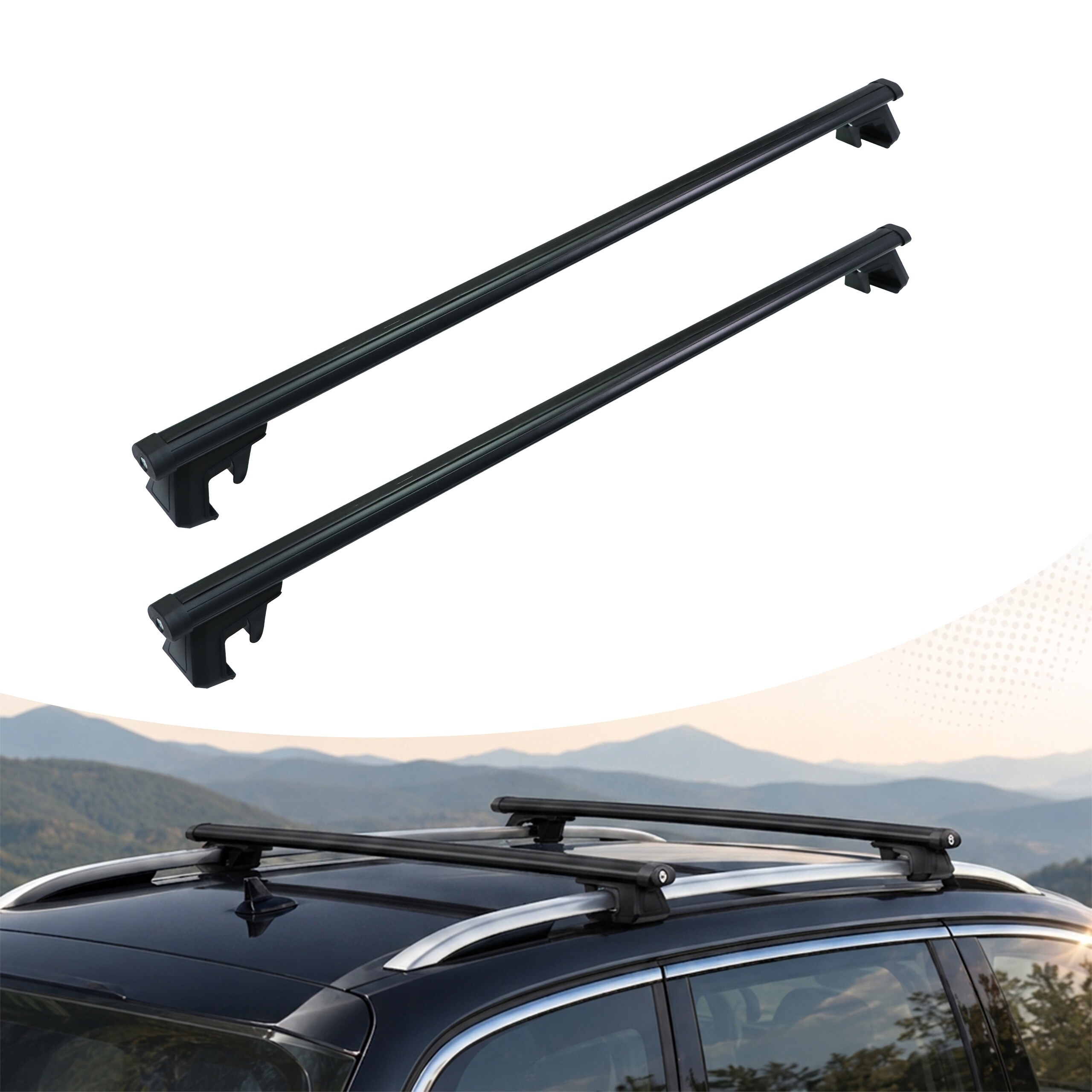 2 Racks In Black - 135 Cm
