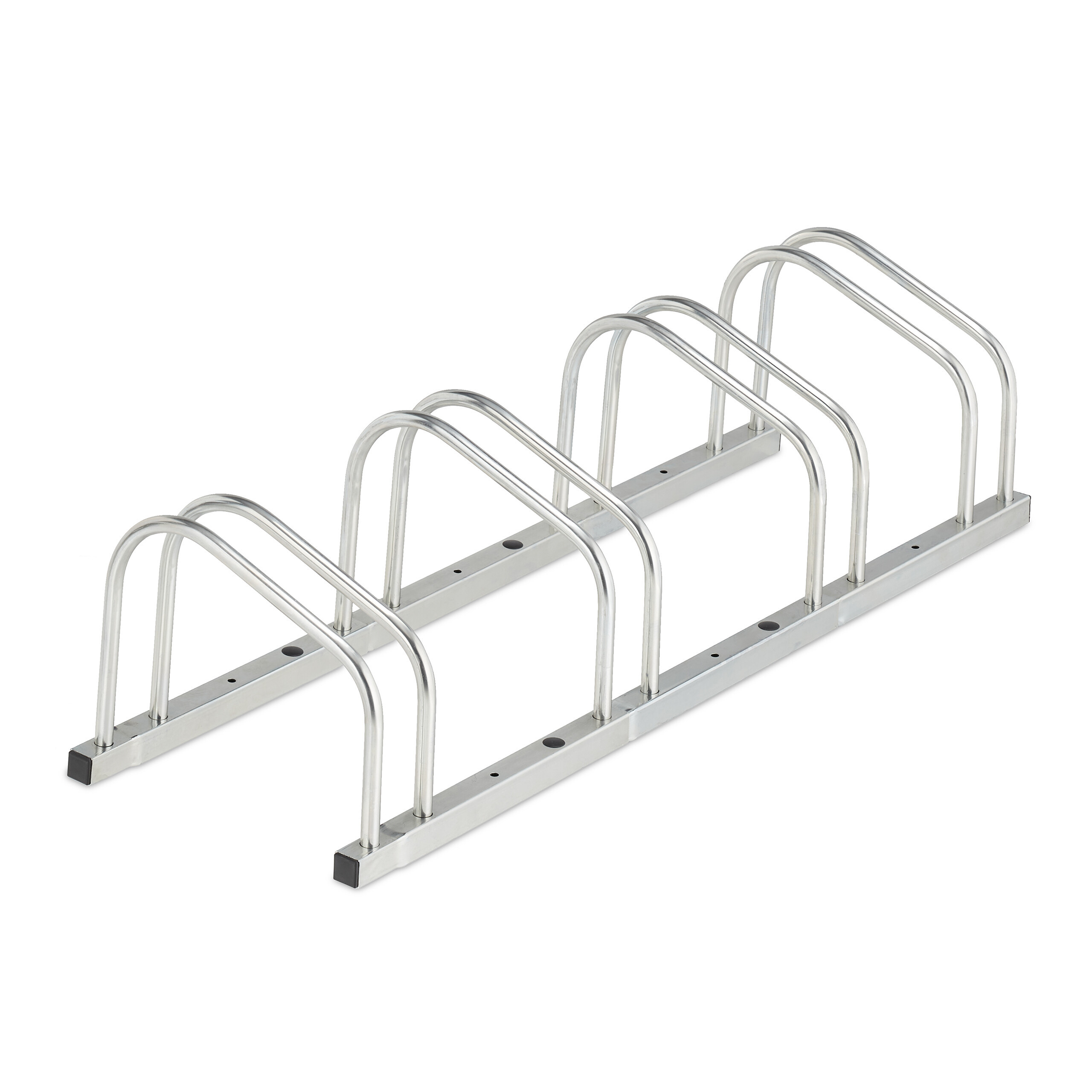Silver Bicycle Stand - 4 Wheels