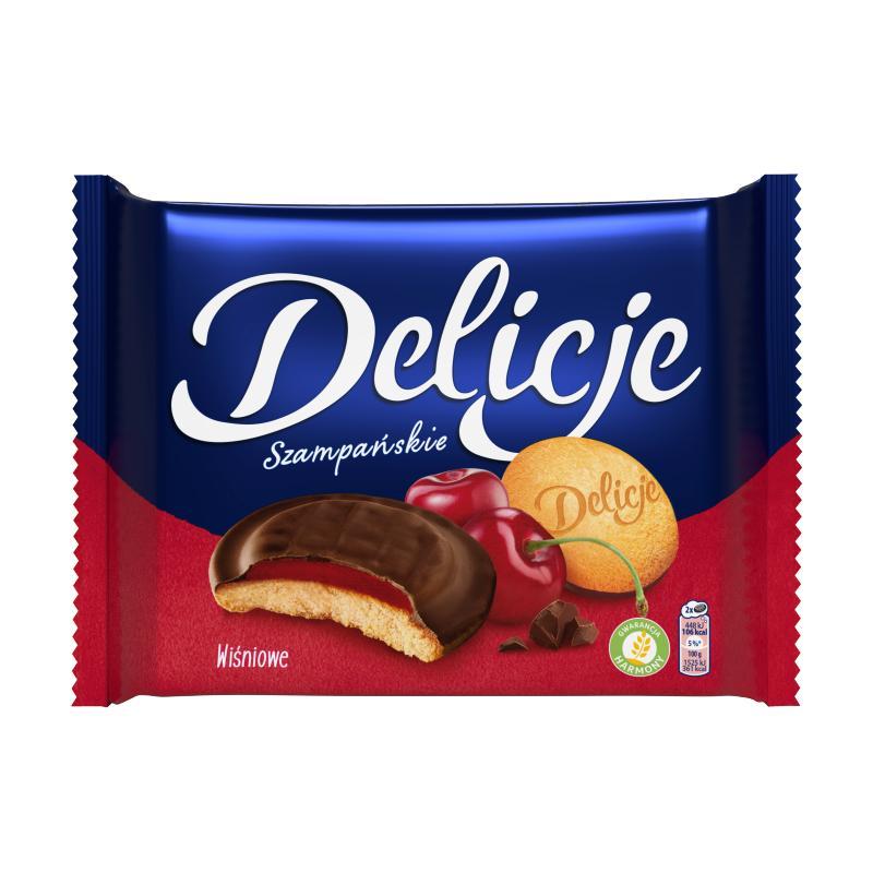 Champagne Delights Biscuits With Cherry Jelly Coated In Chocolate 294 G
