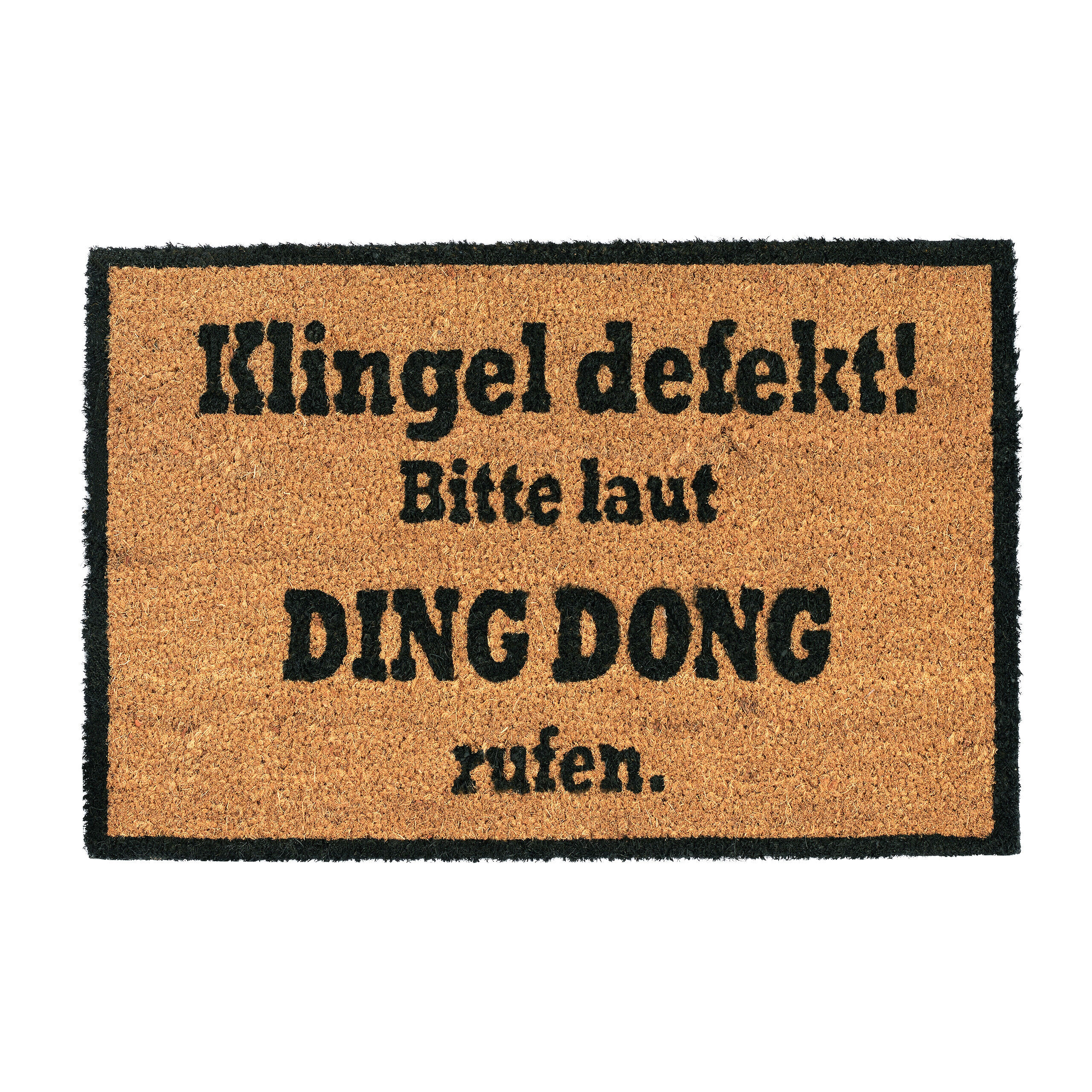 Image of Door Mat , 60 X 40 X 1.5 Cm, Coconut Fibers With Pvc , Natural/black, Slip-resistant, For Hallway, Entrance, Basement, Garage, And Winter Garden, Door Mat, Dirt-catching Mat, Welcome Mat, Relaxdays.