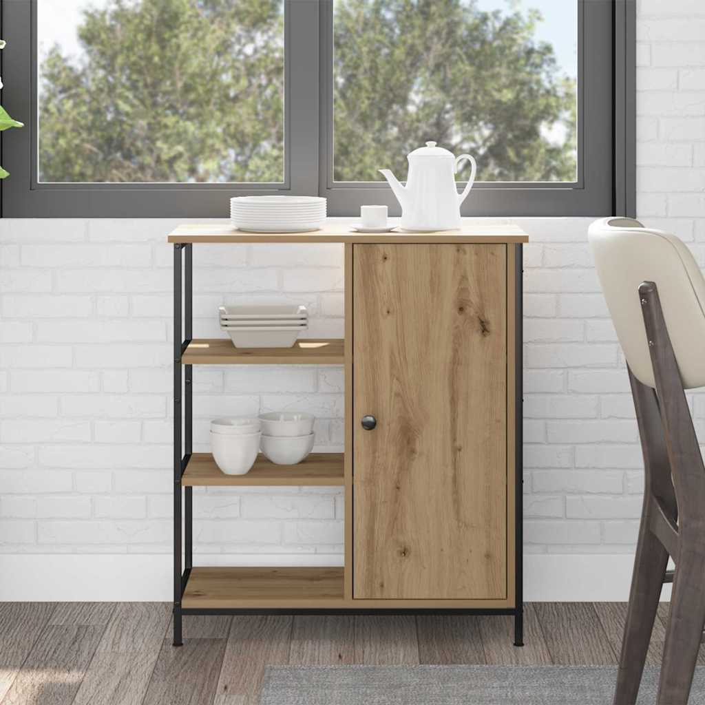 Vidaxl Oak Sideboard 70x30x80 Cm Wood Material | Stylish Buffet And Storage Solution For Dining And Living Rooms