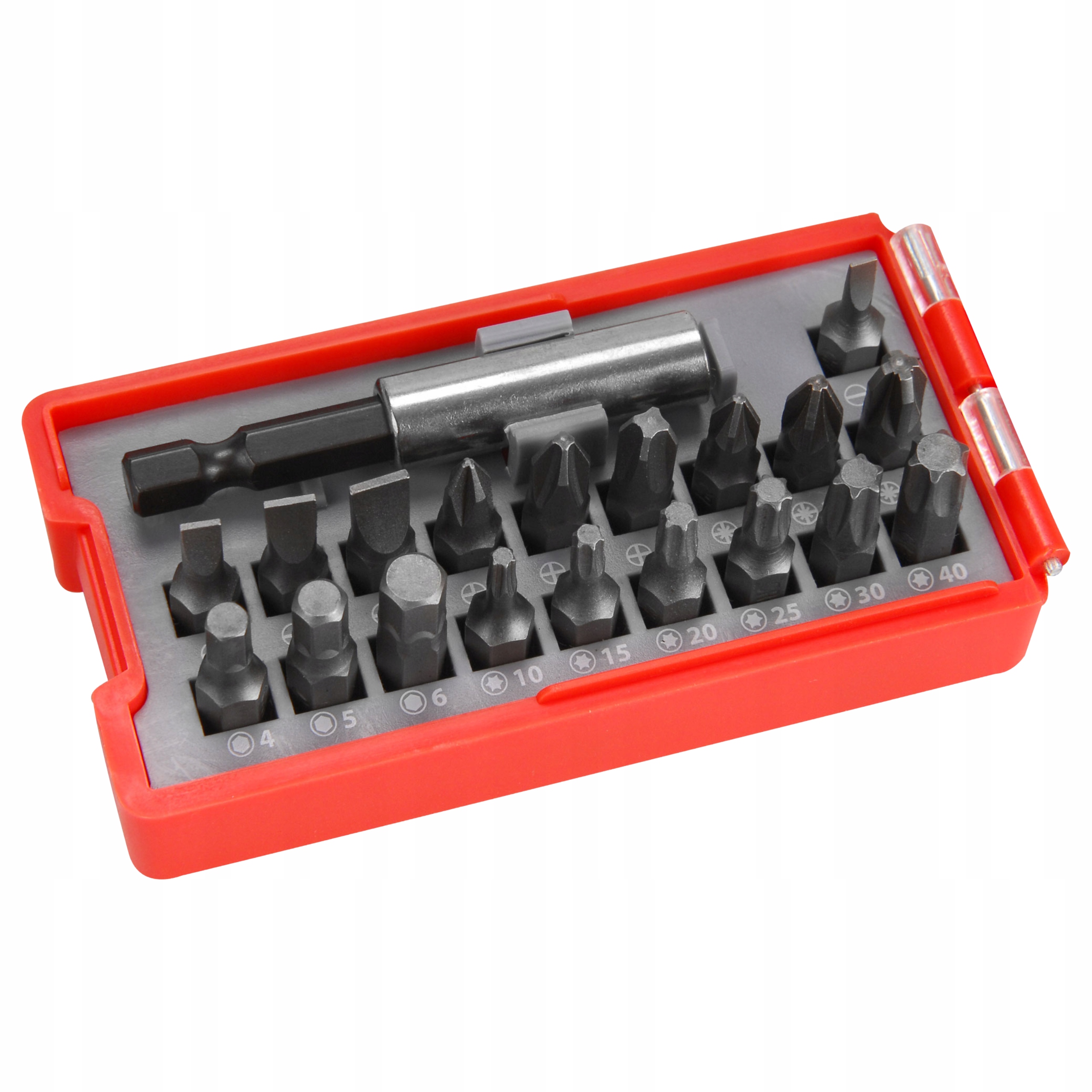 Impact Bit Set 20 Pieces Crv Steel Magnetic 1/4 Inch Drive For Screwdriver Ph Pz Torx Hex Flat Sl Sizes Case With Belt Clip Durable Tools For Home Workshop Repair Installation