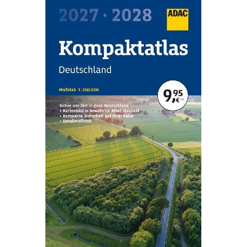 Image of Adac Compact Atlas 2027/2028 Germany 1:250,000: Road Atlas And Auto Atlas