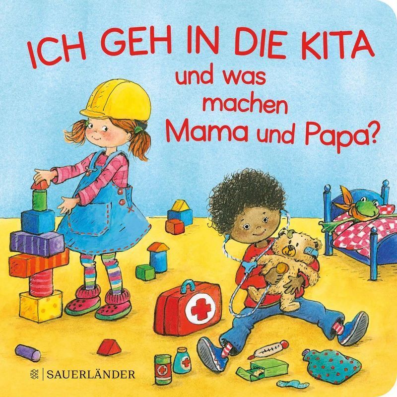 Image of I'm Going To Kindergarten And What Are Mom And Dad Doing - Book - First Reading Story - Jutta Wilke - 16 Pages - German - 2022 - Fischer Sauerländer - Ean 9783737359047