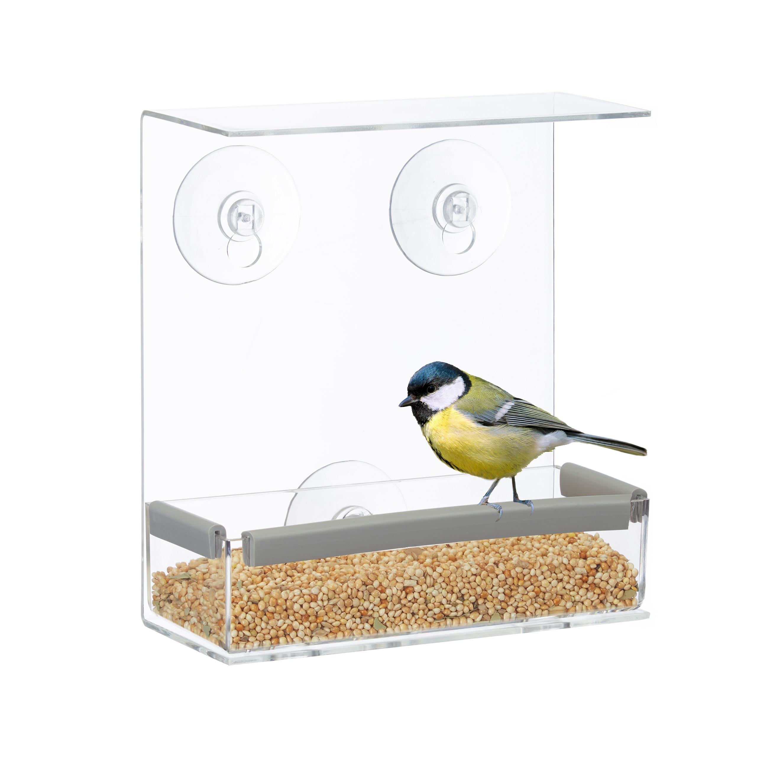 Bird Feeder House In Transparent - (w)15 X (h)16.5 X (d)7.5 Cm